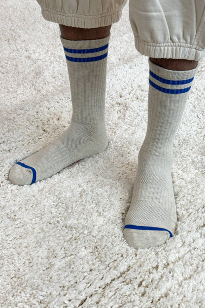 Extended Boyfriend Socks: Charcoal