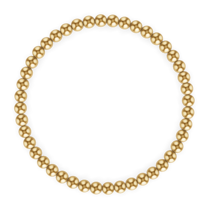 4MM Gold Ball Bracelet: Goldfill / 6.5"