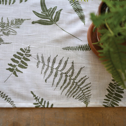 Organic Table Runner Fronds 98"