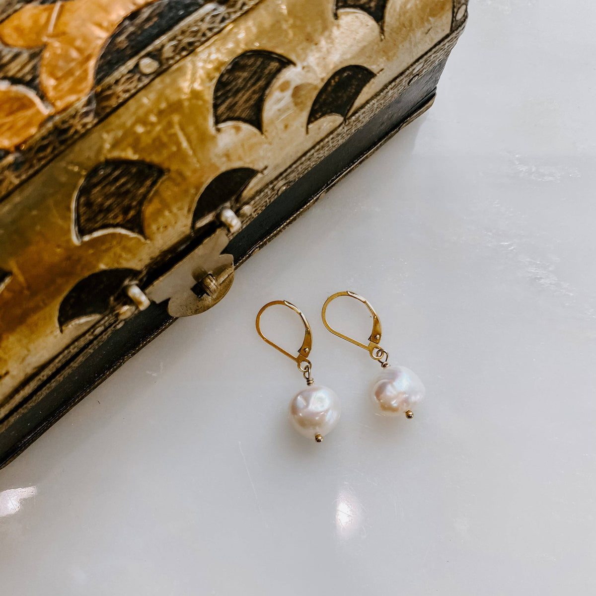 Classic Pearl Earrings: 14k Gold Fill