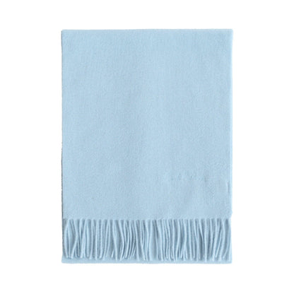 Lost Pattern NYC - "Lost in Warmth" Classic Cashmere Scarf - Light Blue: Light Blue