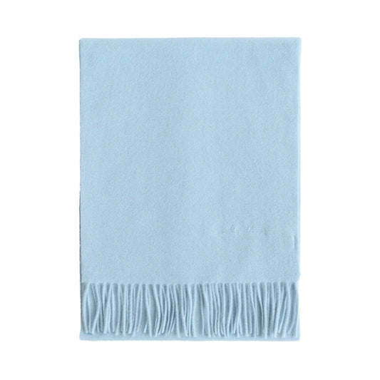 Lost Pattern NYC - "Lost in Warmth" Classic Cashmere Scarf - Light Blue: Light Blue