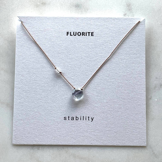Fluorite with Aquamarine Necklace