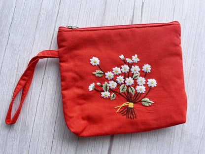 Dandelion Embroidered Pouch