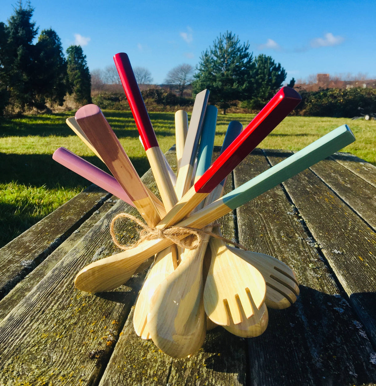 Large Bamboo Server Set: Red