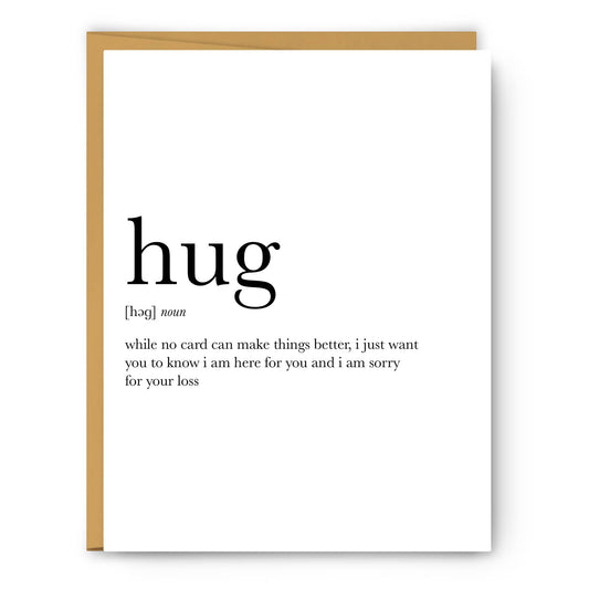 Hug Sympathy Card