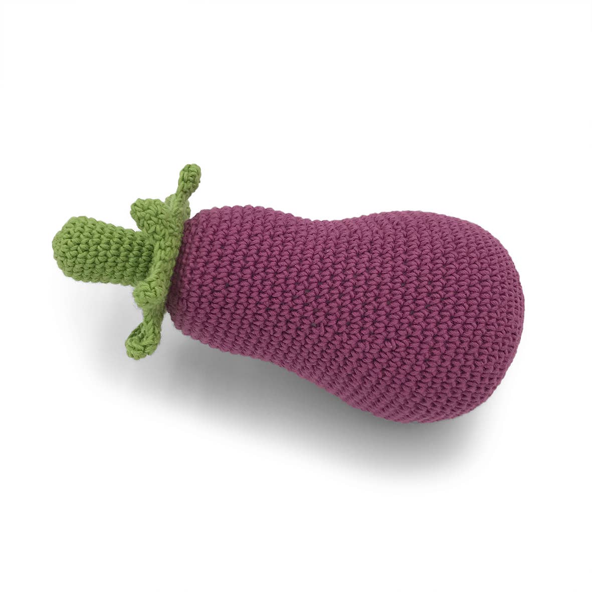 Aubergine Rattle 100% organic cotton