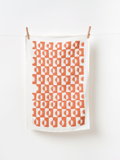 Sunrise Linen Tea Towel