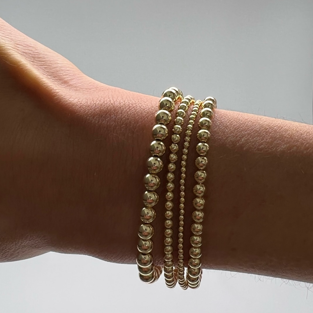 2MM Gold Ball Bracelet: Gold / 6.5"