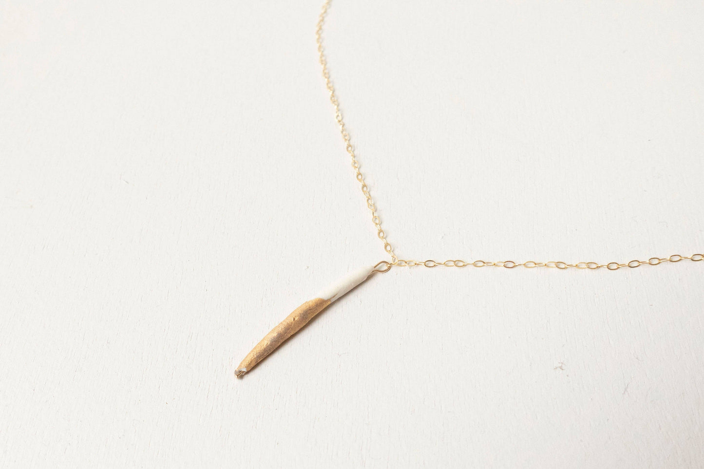 Porcelain Quill Necklace: Black/Gold
