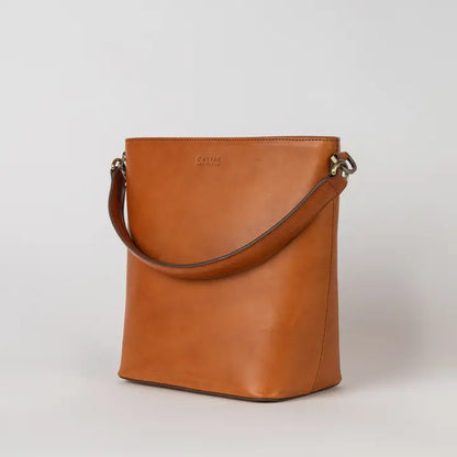 Bobbi Bucket Bag Maxi - Cognac Classic Leather