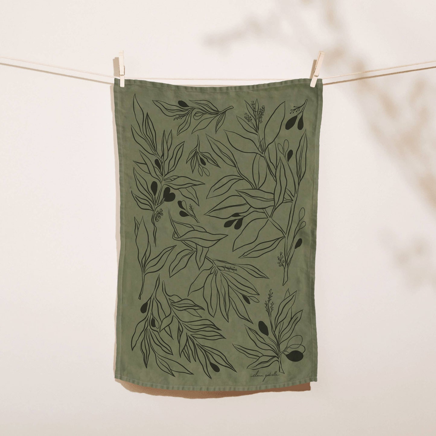 Olives Tea Linen Towel