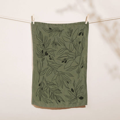 Olives Tea Linen Towel