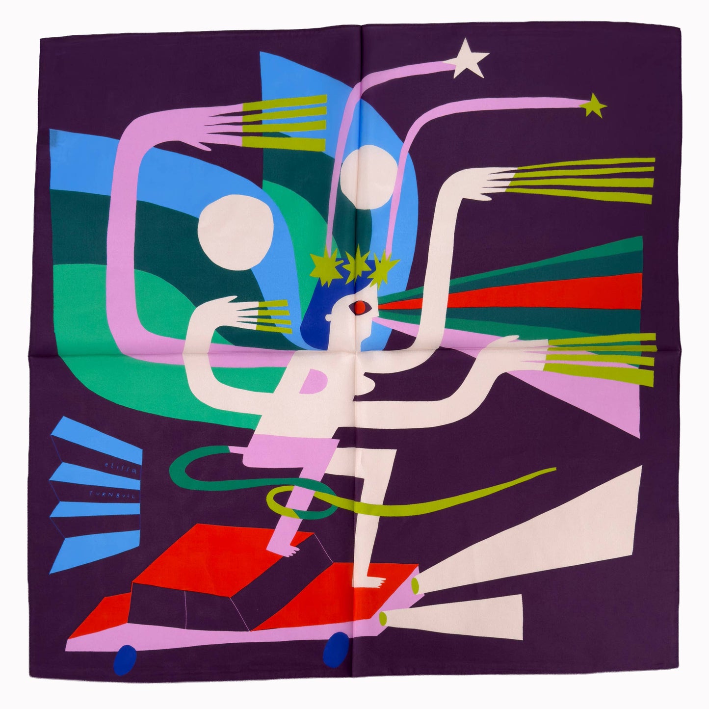 Voyager Silk - Silk Scarves - Onward Through the Darkness | Silk Scarf | Women's Bandana: 26" × 26"