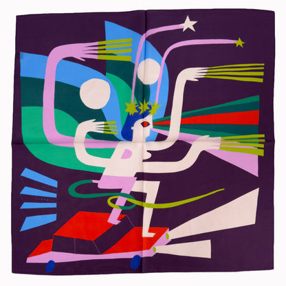 Voyager Silk - Silk Scarves - Onward Through the Darkness | Silk Scarf | Women's Bandana: 26" × 26"