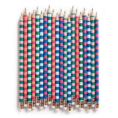 Varsity Stripes Set of 10 Pencils