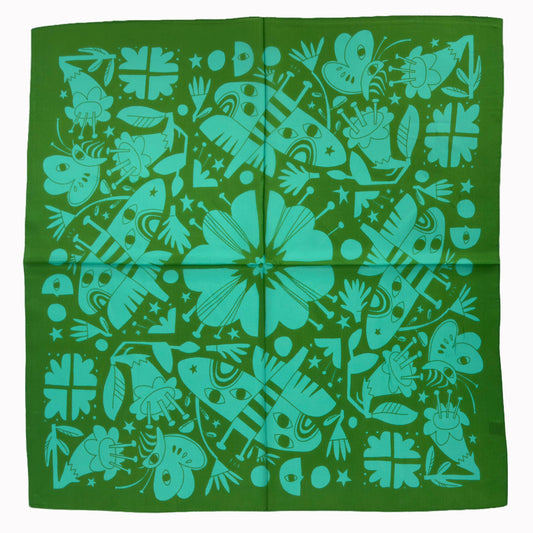 Night Pollinators Scarf | 100% Silk