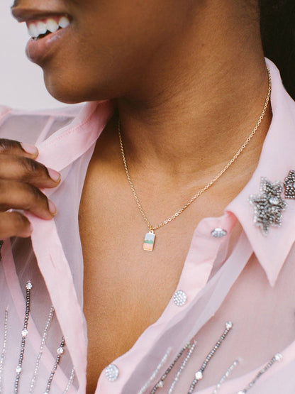 Strawberry Fields Necklace Painted Porcelain