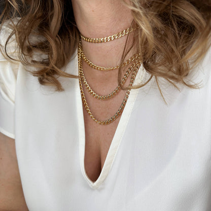 18k Gold Filled Miami Chain 18"