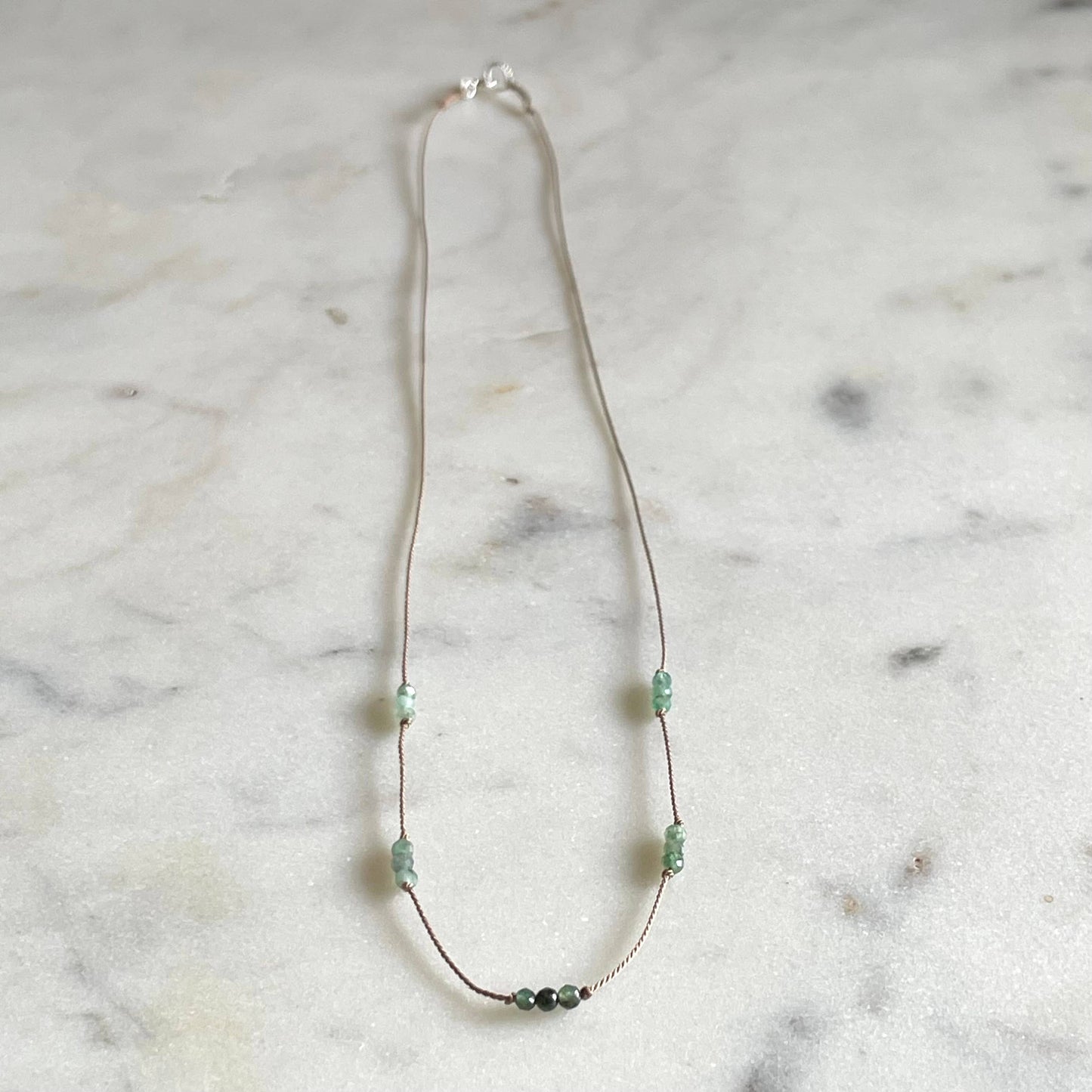 Emerald Knotted Necklace