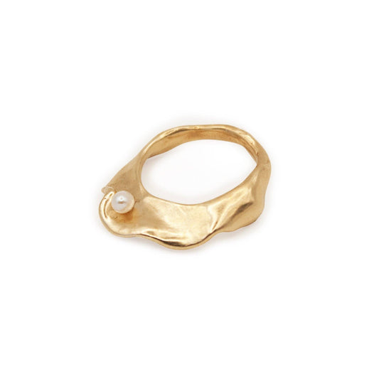 AKOYA with Pearl: Brass Ring