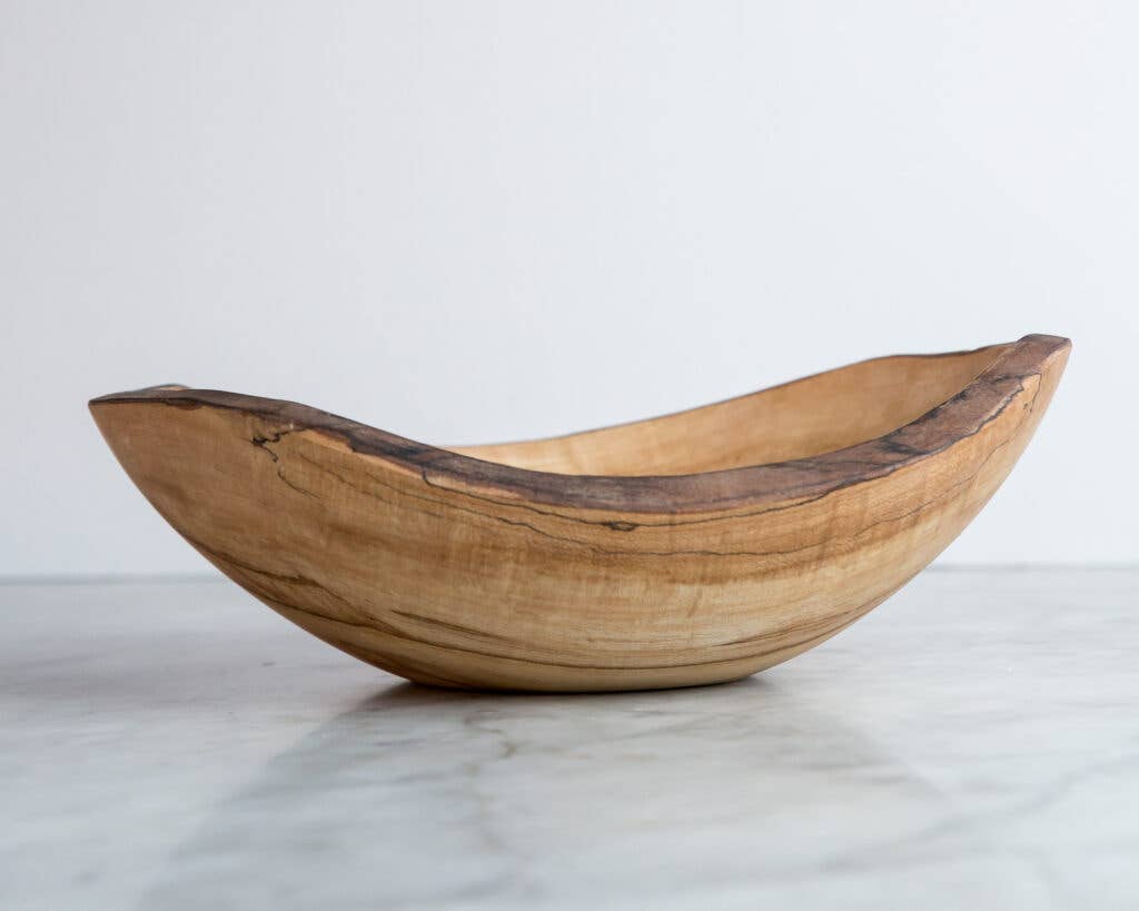 10" SPALTED MAPLE OVAL BOWL