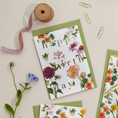 Catherine Lewis Design - Bountiful Blooms - Happy Birthday - Card
