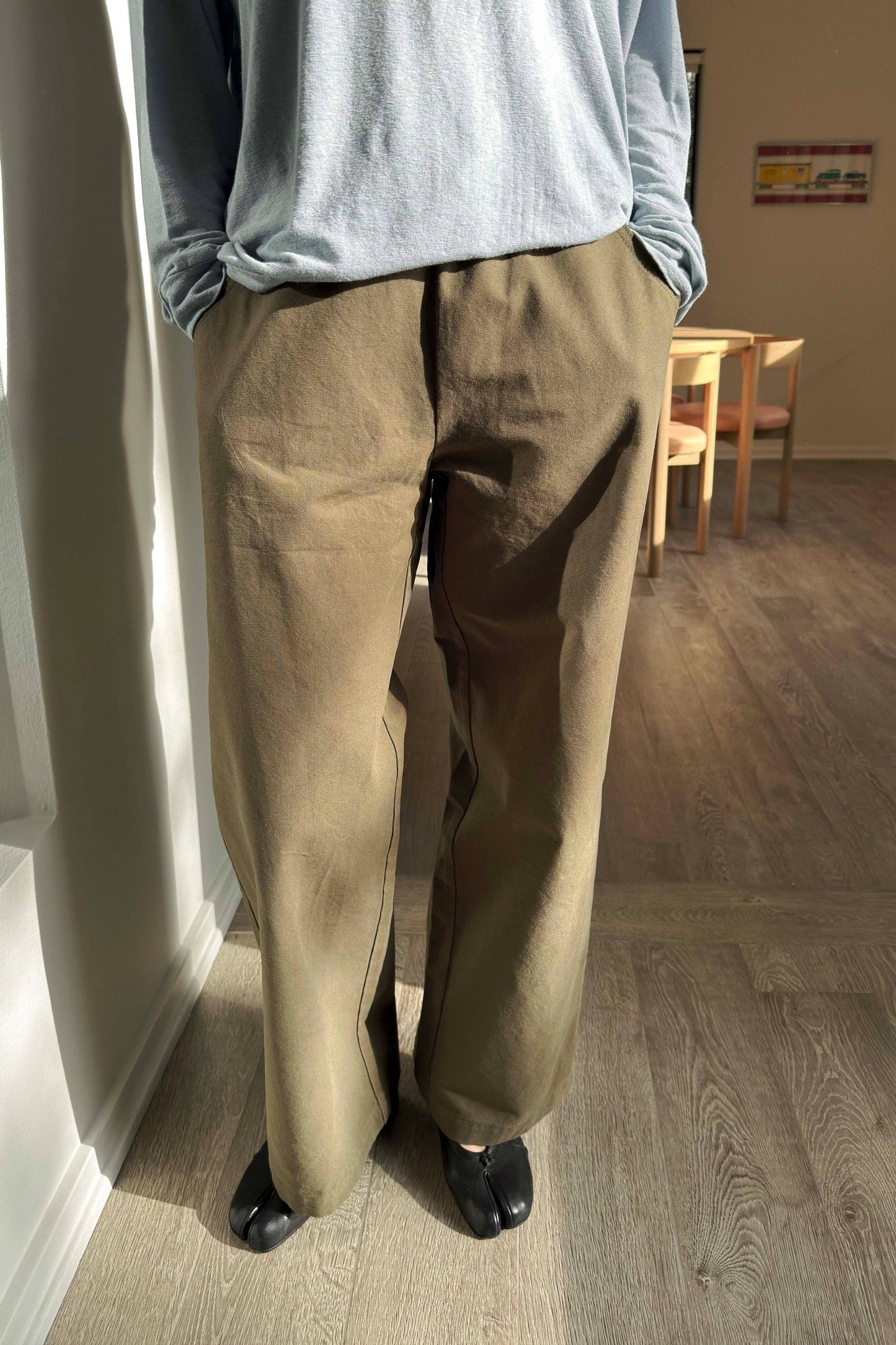The Canvas Trouser Pant : Olive