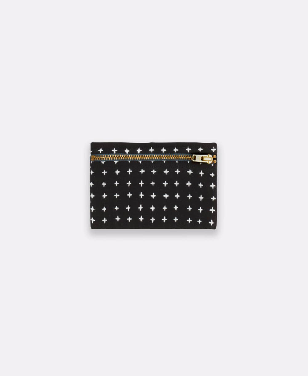 Cross-Stitch Coin Purse: Slate