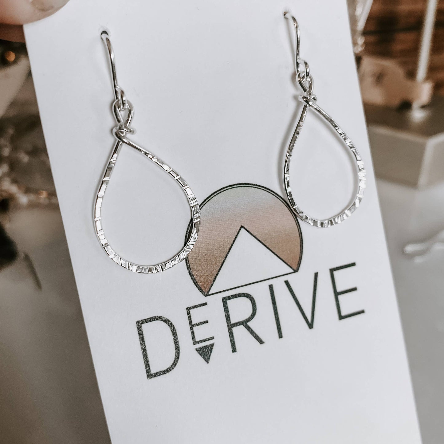 Mini Textured Teardrop Earrings