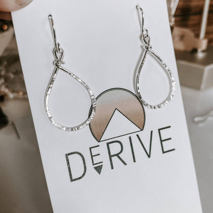 Mini Textured Teardrop Earrings