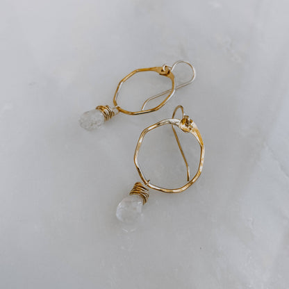 Moonstone Mini Hoops SS