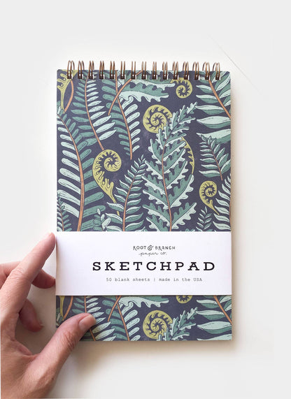 Root & Branch Paper Co. - Forest Fern Spiral Bound Sketchpad