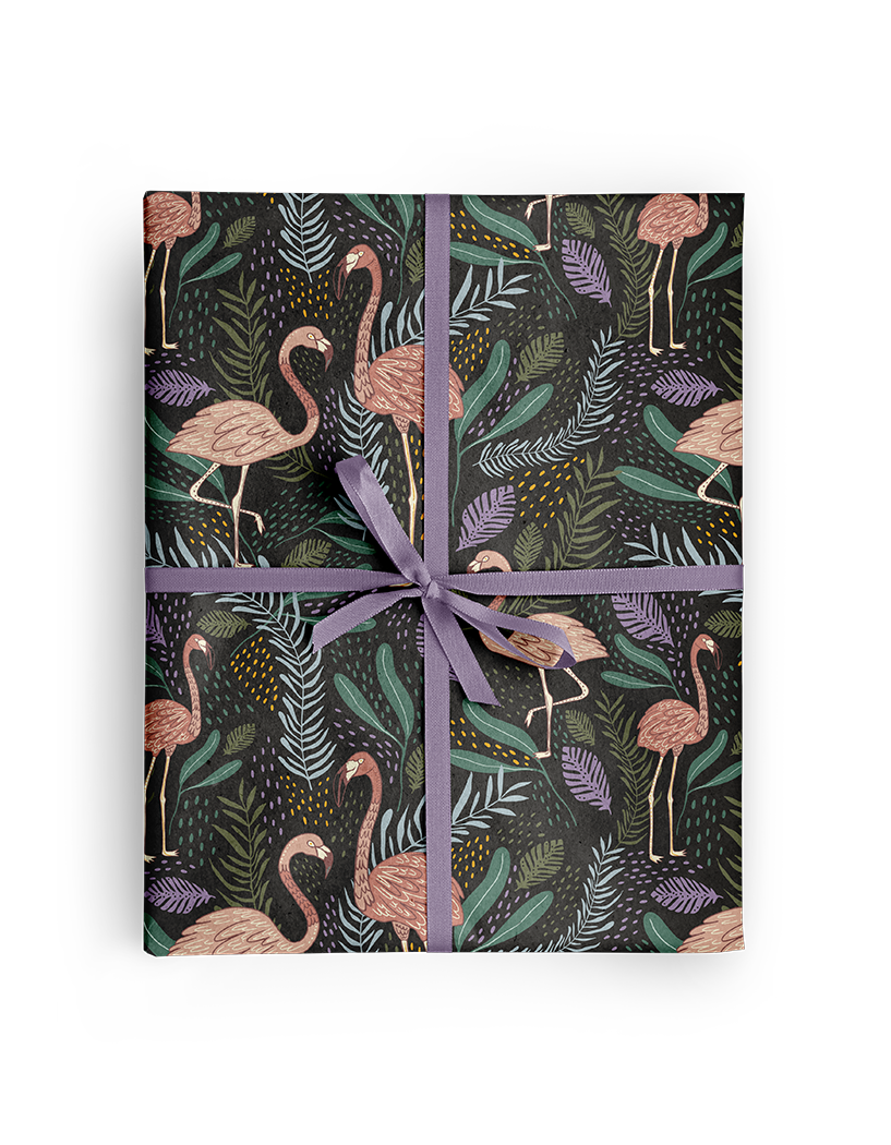 Flamingo Garden Wrapping Paper