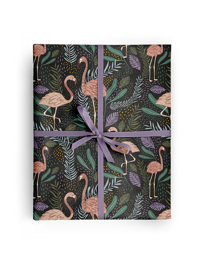 Flamingo Garden Wrapping Paper