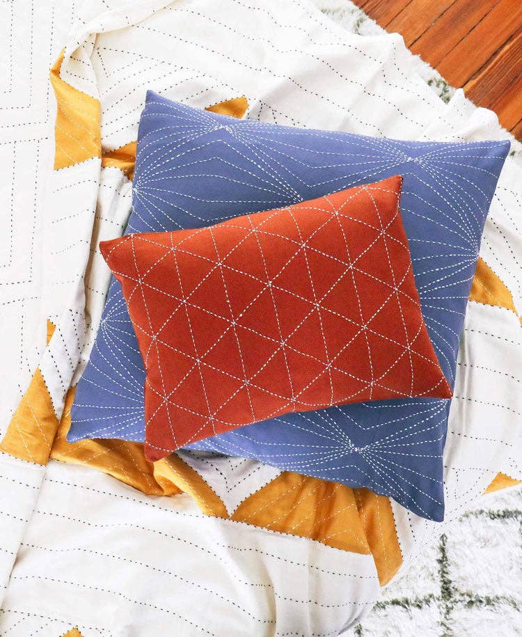Small Graph Throw Pillow: Saffron