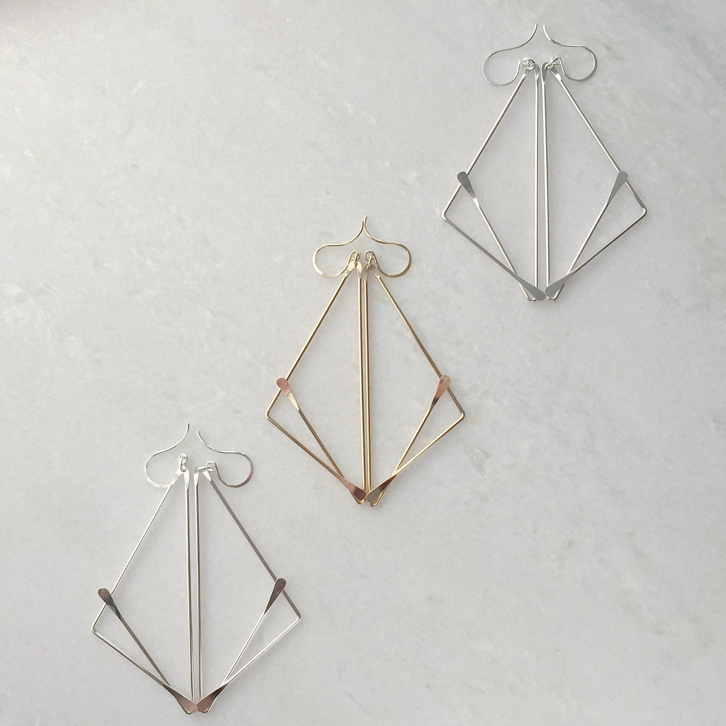 Fox Earrings: Brass