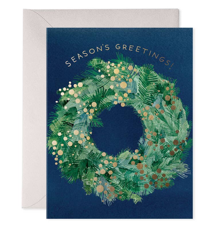 Season's Greens | Wreath Christmas Card Set