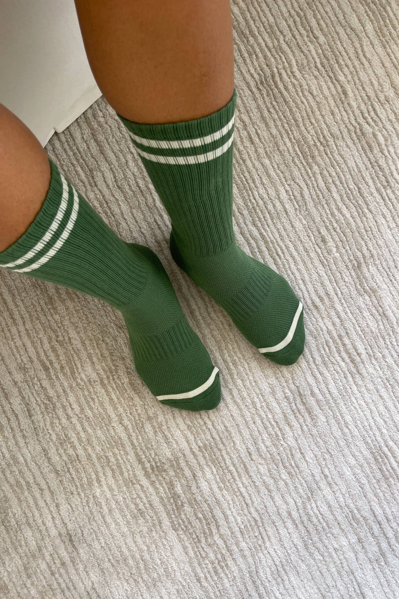 Extended Boyfriend Socks: Moss