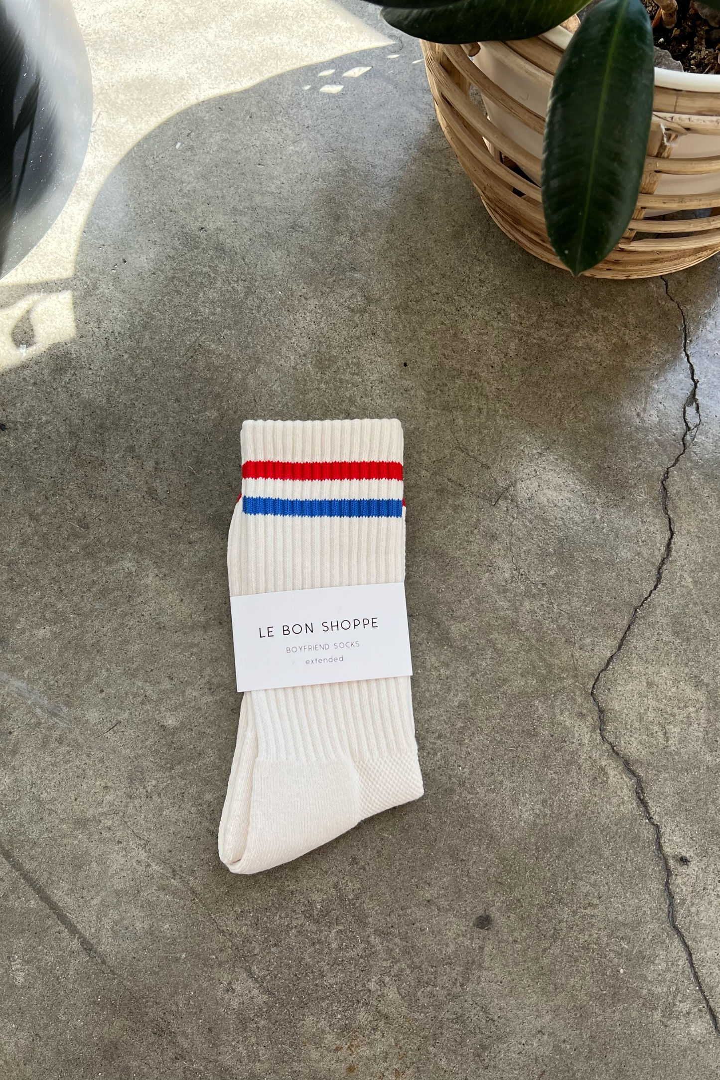 Le Bon Shoppe - Extended Boyfriend Socks: Classic White