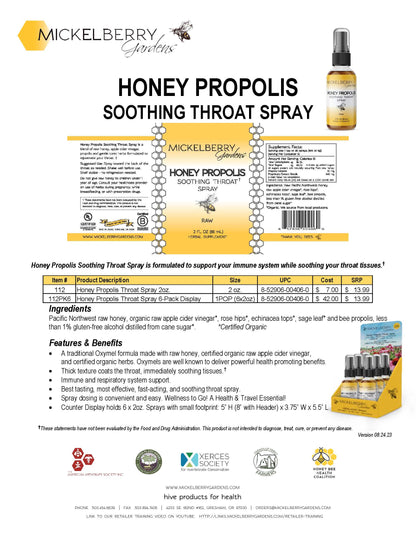 Mickelberry Gardens - Honey Propolis Throat Spray