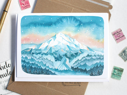 Mt Hood Sunrise Blank Card