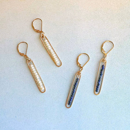 Lyric | Gold Filled Earrings | White Pearls