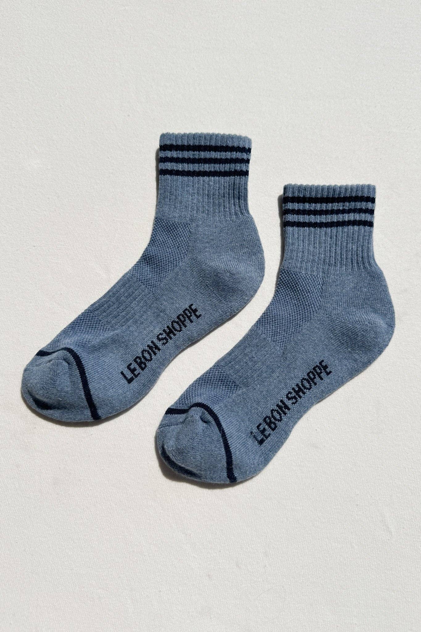 Blue Le Bon Shoppe Girlfriend Socks in indigo