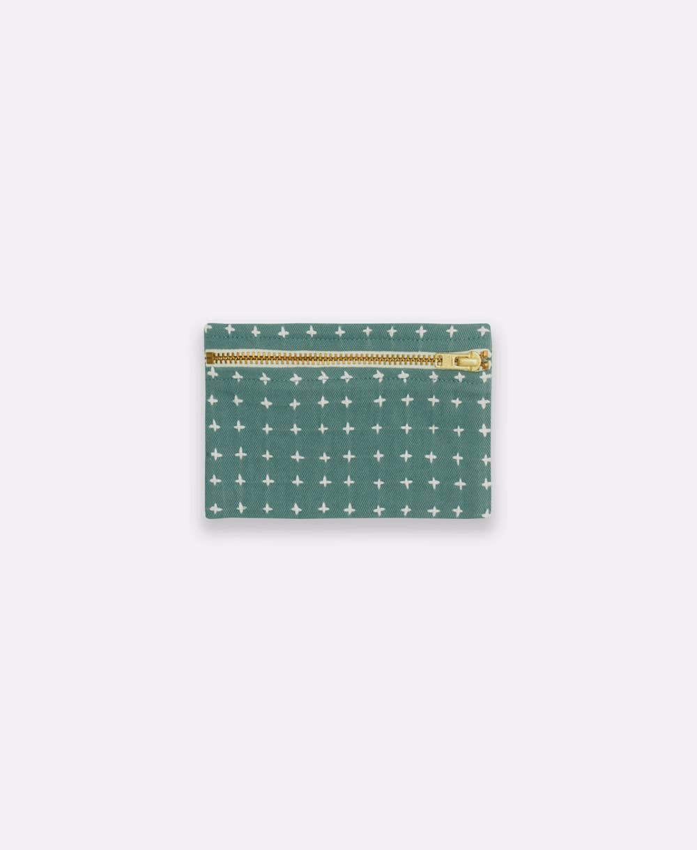 Cross-Stitch Coin Purse: Slate