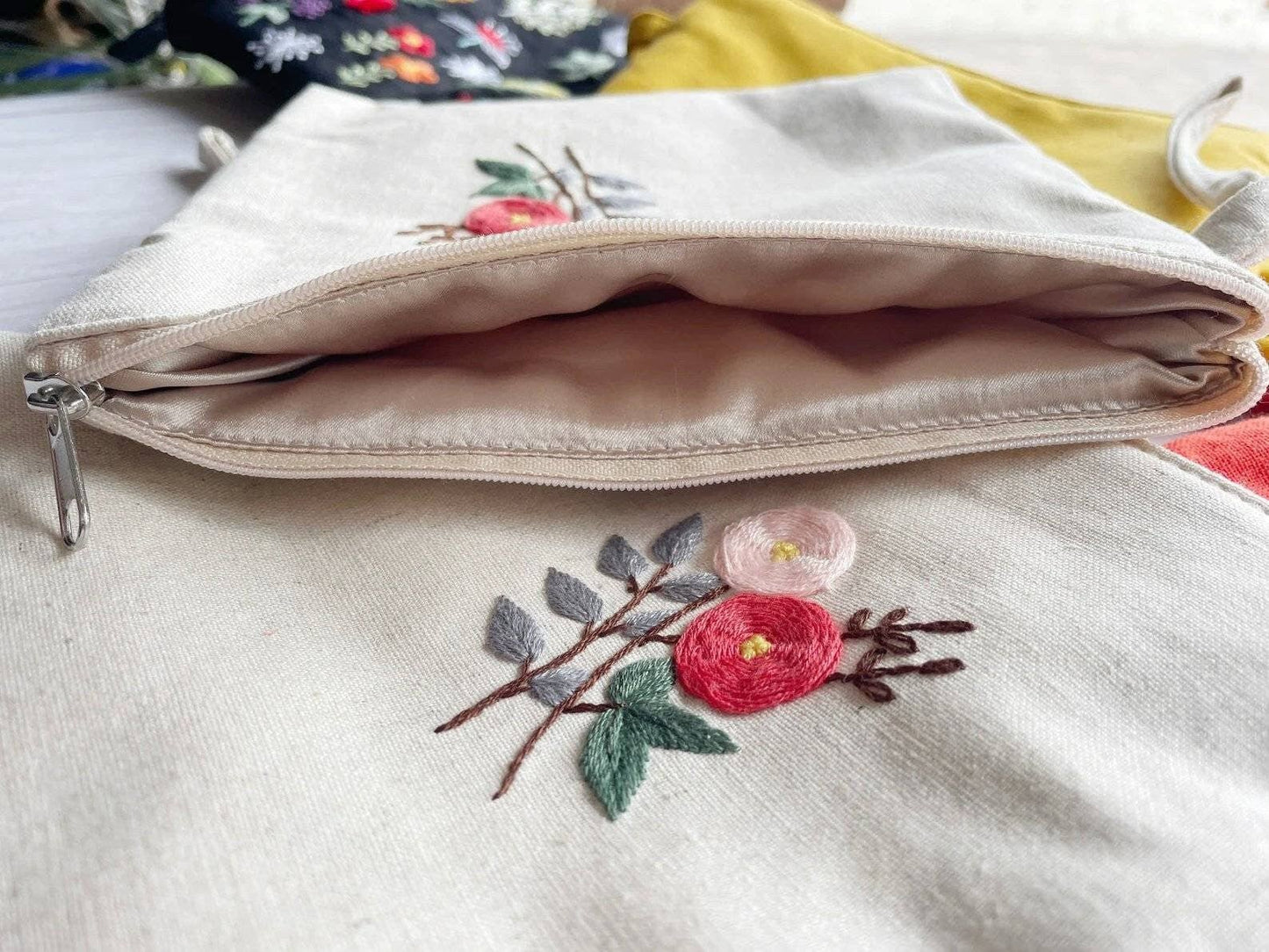 Dandelion Embroidered Pouch