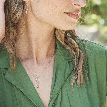 Tidal Vermarine Gemstone - Gold Filled