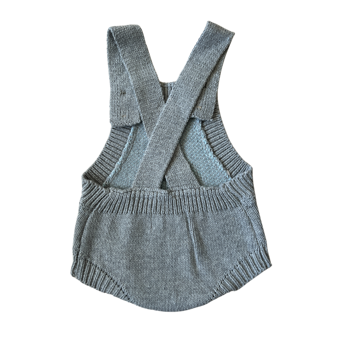 Sailboat Romper: 12-18m / Heather Gray