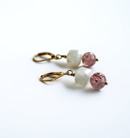 Moonstone Drop Earrings | Gold Filled