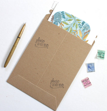 nature inspired watercolor happy father's day card blank inside